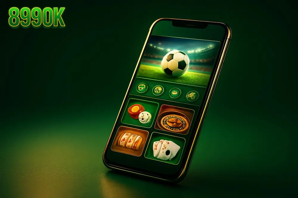 899OK Bangladesh — a smartphone displaying a colorful betting homepage screen